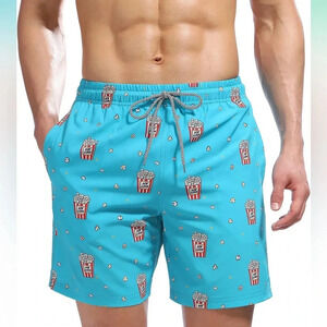 Biwisy Mens Swim Trunks Quick Dry Swim Shorts Mesh Lining Sz M NWT #001